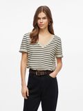 VILA V-NECK SHORT SLEEVED TOP, Birch, highres - 14104150_Birch_1162362_003.jpg