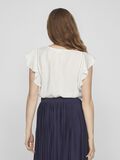 VILA RUFFLE SHORT SLEEVED TOP, Egret, highres - 14098558_Egret_004.jpg
