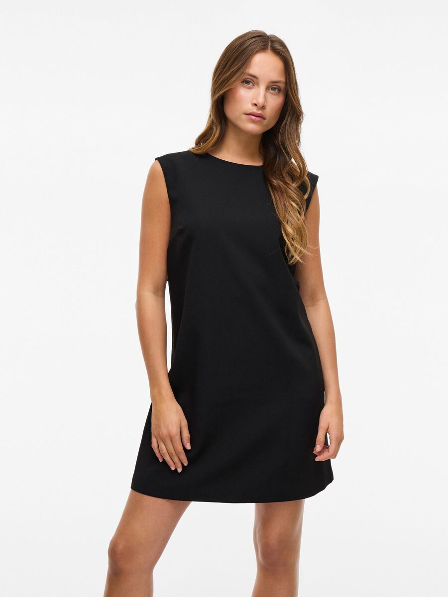 VILA SLEEVELESS SHORT DRESS, Black Beauty, highres - 14104479_BlackBeauty_003.jpg
