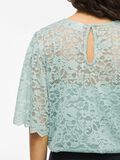 Product image thumbnail - VISTACIA LACE SHORT SLEEVED TOP, Blue Surf | 5