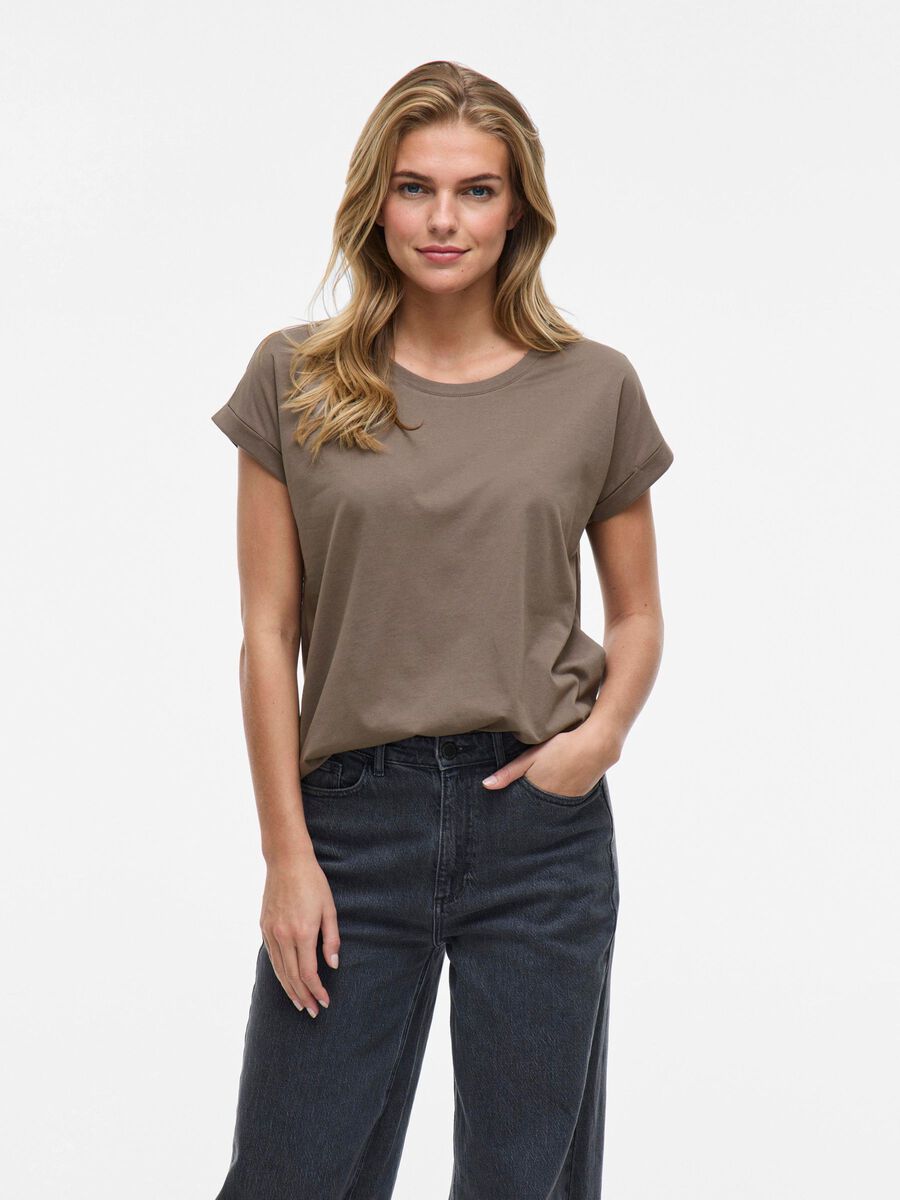 VILA VIDREAMERS ROUND NECK T-SHIRT, Falcon, highres - 14083083_Falcon_003.jpg