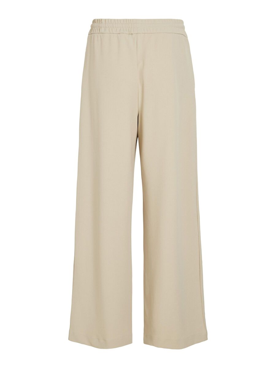 VILA VICLUA HIGH WAISTED WIDE-LEG TROUSERS, Feather Gray, highres - 14095436_FeatherGray_002.jpg