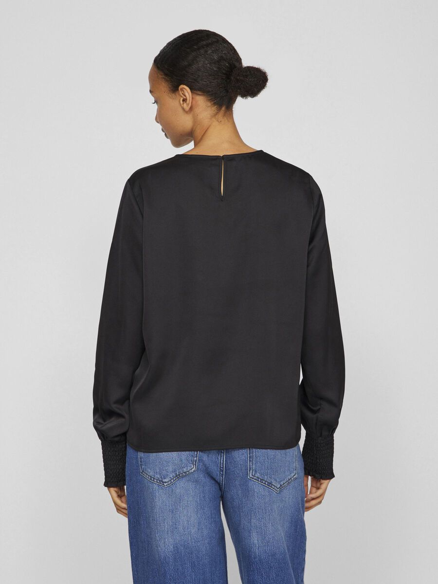 VILA LONG SLEEVED BLOUSE, Black, highres - 14103236_Black_004.jpg