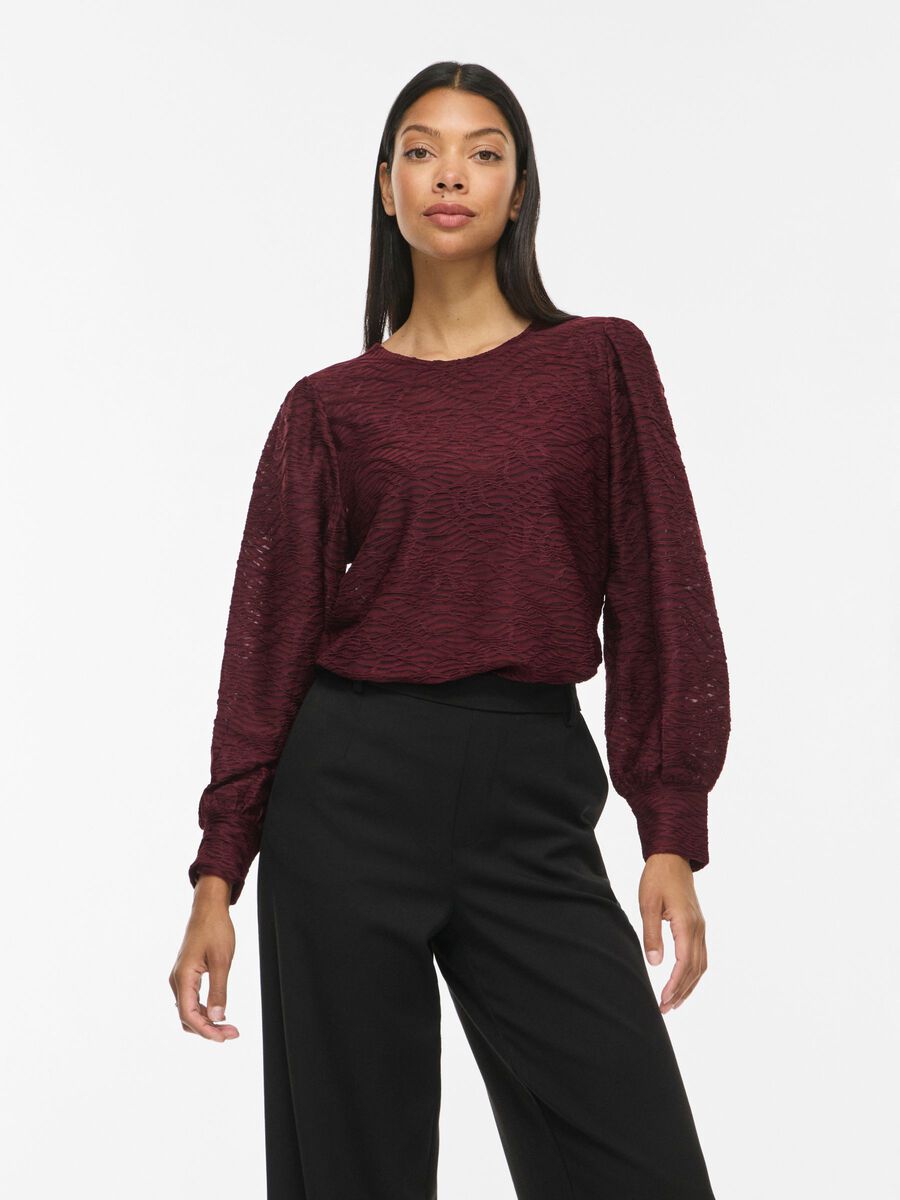 Carousel image - ROUND NECK LONG SLEEVED TOP, Port Royale | 1