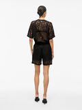 VILA VIOLINE LACE HIGH WAISTED SHORTS, Black, highres - 14114792_Black_004.jpg
