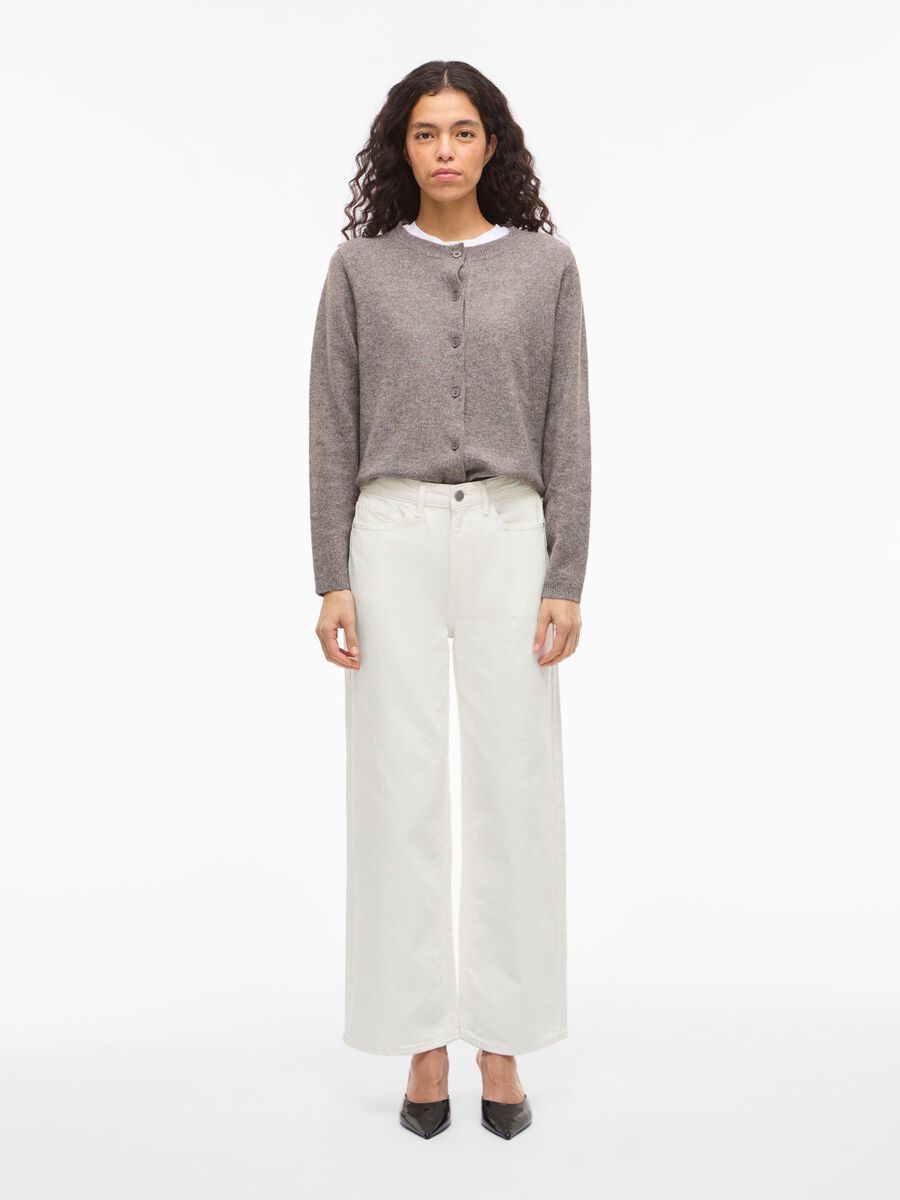 Carousel image - VIFREYA HIGH-WAIST WIDE FIT JEANS, Cloud Dancer | 4