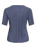 VILA VIPLISA PLEATED SHORT SLEEVED TOP, Vintage Indigo, highres - 14089481_VintageIndigo_002.jpg