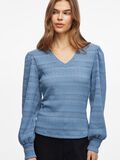 VILA V-HALS TOP MET LANGE MOUWEN, Coronet Blue, highres - 14110282_CoronetBlue_007.jpg