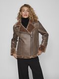 Vila FAUX FUR SHEARLING JACKET, Brown Lentil, highres - 14087669_BrownLentil_003.jpg