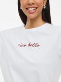 VILA VIAMUR COTTON SHORT-SLEEVED T-SHIRT, Optical Snow, highres - 14111208_OpticalSnow_1229631_006.jpg
