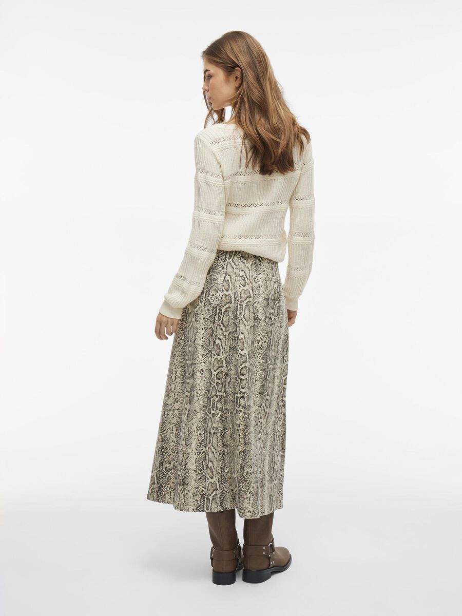 VILA SNAKE PRINT MIDI SKIRT, Birch, highres - 14110977_Birch_1226400_004.jpg