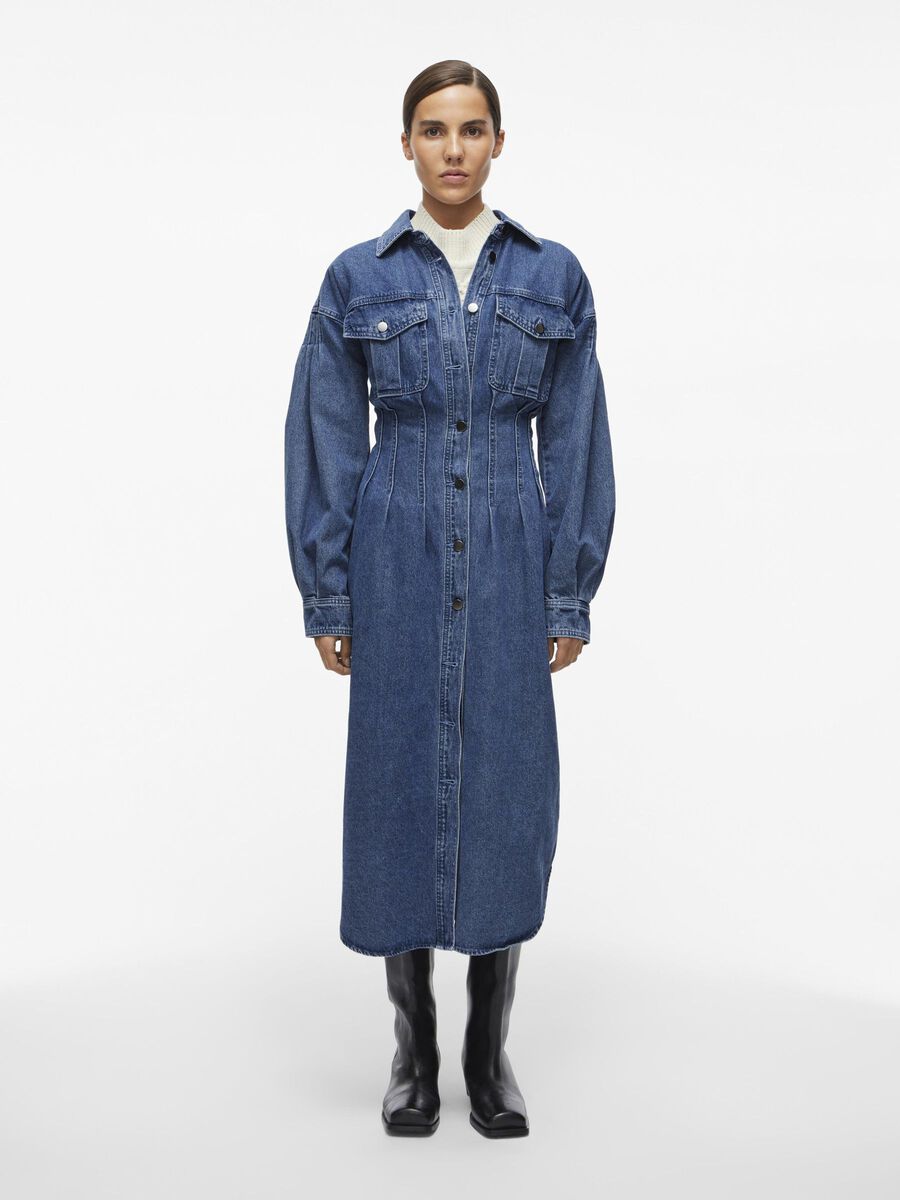 VILA MIDI SUKIENKA JEANSOWA, Dark Blue Denim, highres - 14103303_DarkBlueDenim_003.jpg