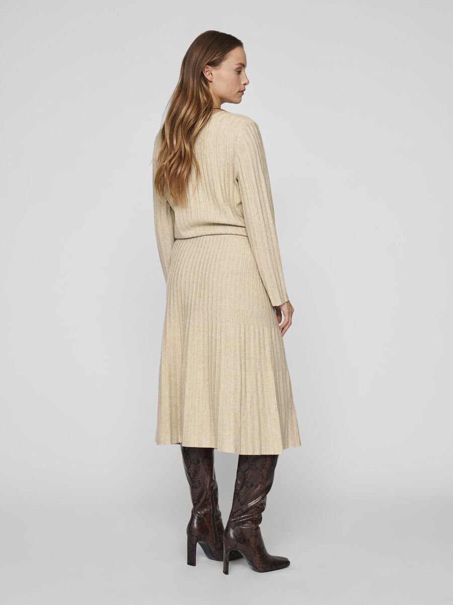 VILA KNITTED MIDI SKIRT, Natural Melange, highres - 14104647_NaturalMelange_004.jpg