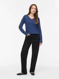 Product image thumbnail - VIRIL V-NECK KNITTED PULLOVER, Navy Peony | 4