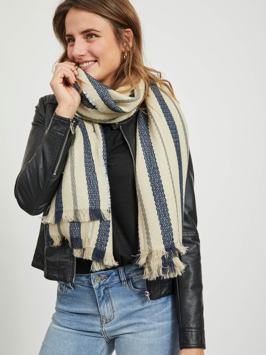 VILA STRIPED SCARF, Pristine, highres - 14057956_Pristine_770587_003.jpg