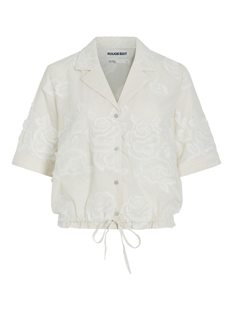 VILA SHORT SLEEVED SHIRT, Birch, highres - 14105922_Birch_001.jpg