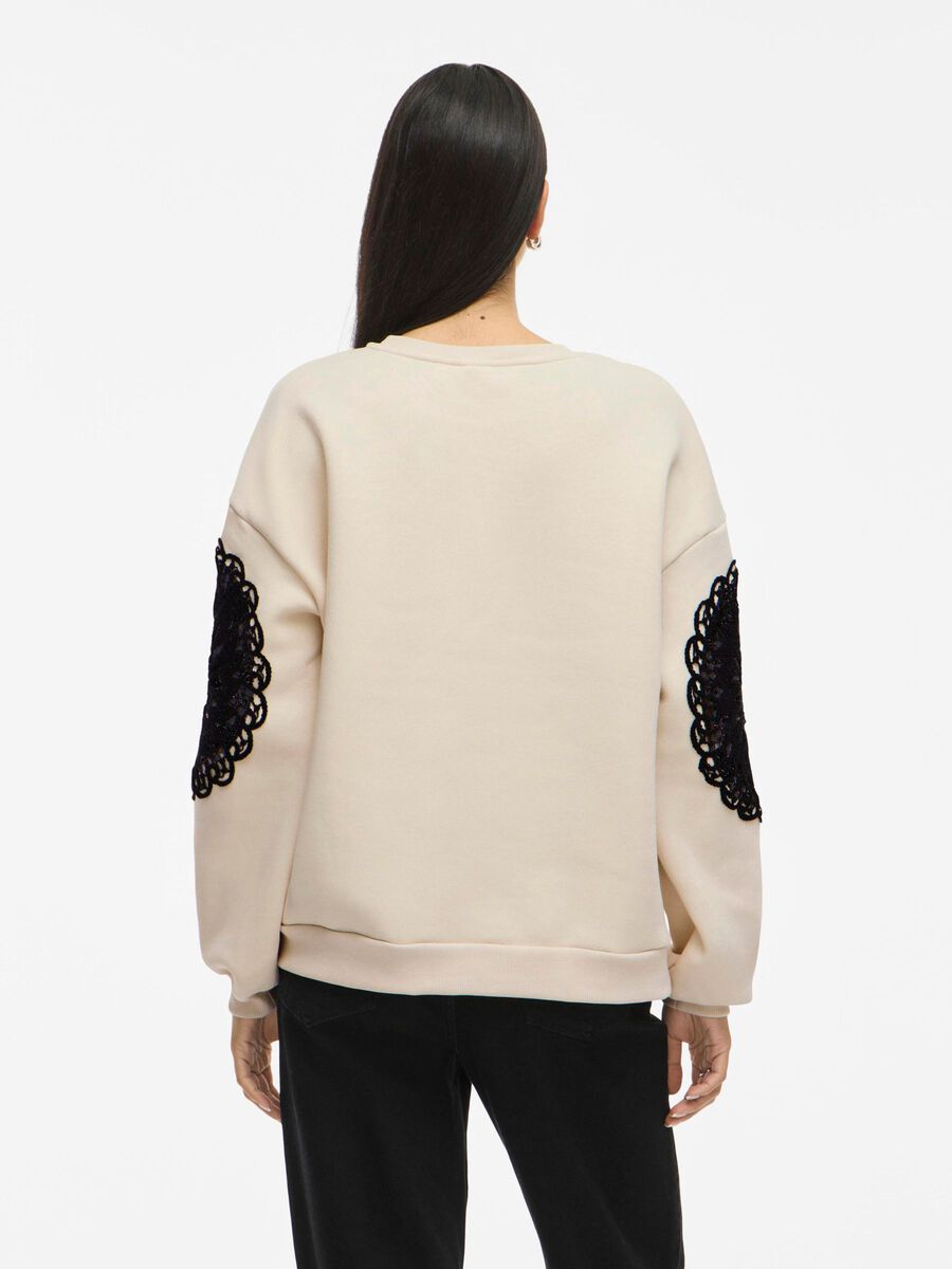 VILA VIHEIKA OVERSIZED SWEATSHIRT MET LANGE MOUWEN, Birch, highres - 14112134_Birch_1244731_004.jpg