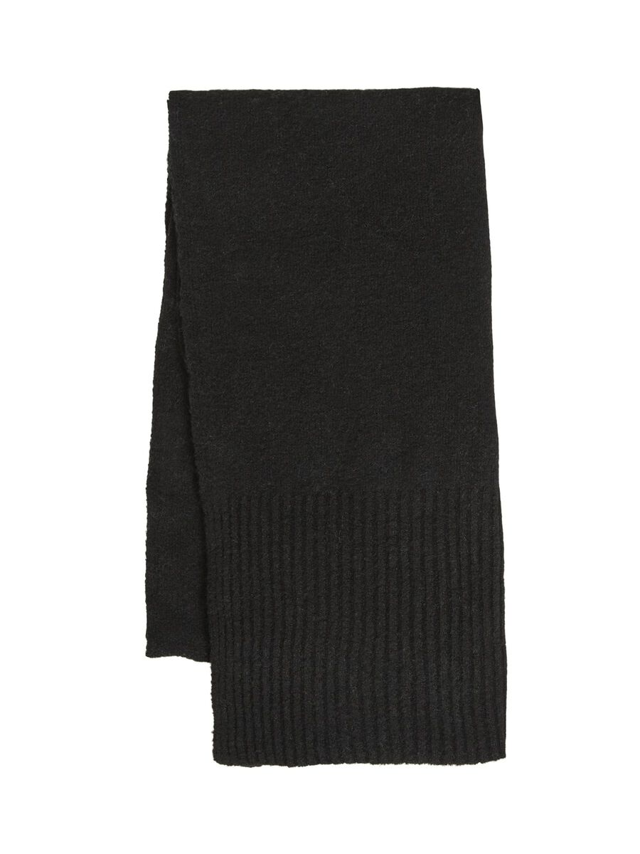 VILA KNITTED SCARF, Black, highres - 14099936_Black_001.jpg
