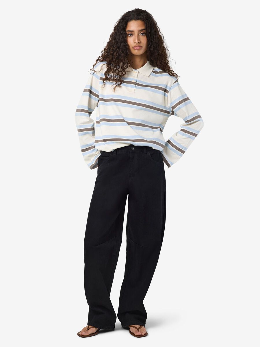 Carousel image - NMHAZAL BARREL FIT JEANS, Black | 5
