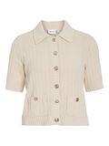 VILA VIGEORGIE SHORT SLEEVED KNITTED CARDIGAN, Birch, highres - 14108101_Birch_001.jpg