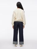 VILA MID-WAIST STRAIGHT FIT JEANS, Dark Medium Blue Denim, highres - 14107756_DarkMediumBlueDenim_004.jpg