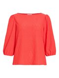Product image thumbnail - VIFRIMA BOAT NECK 3/4 SLEEVED TOP, Hibiscus | 5