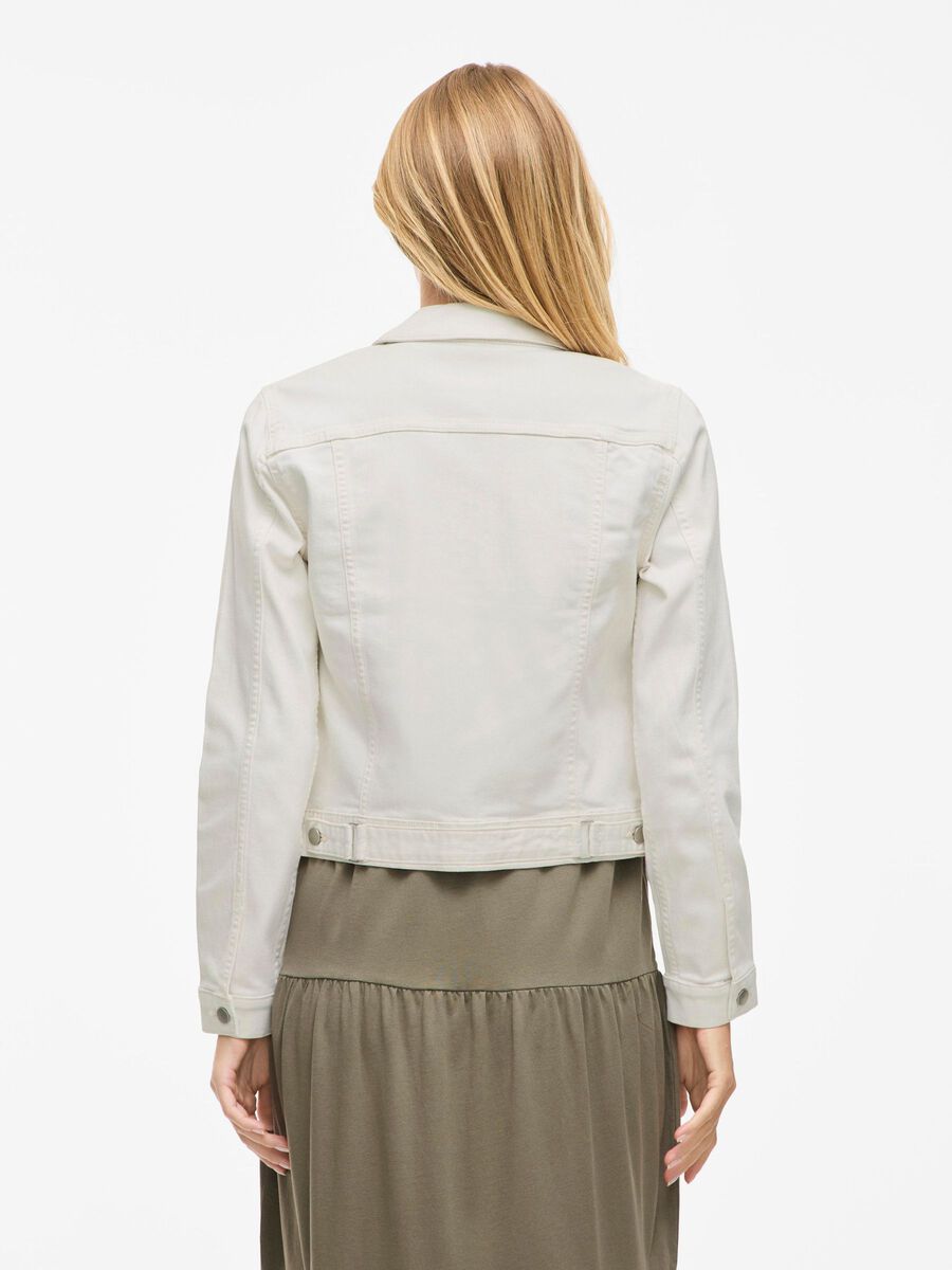 VILA BUTTONED DENIM JACKET, Cloud Dancer, highres - 14100692_CloudDancer_004.jpg