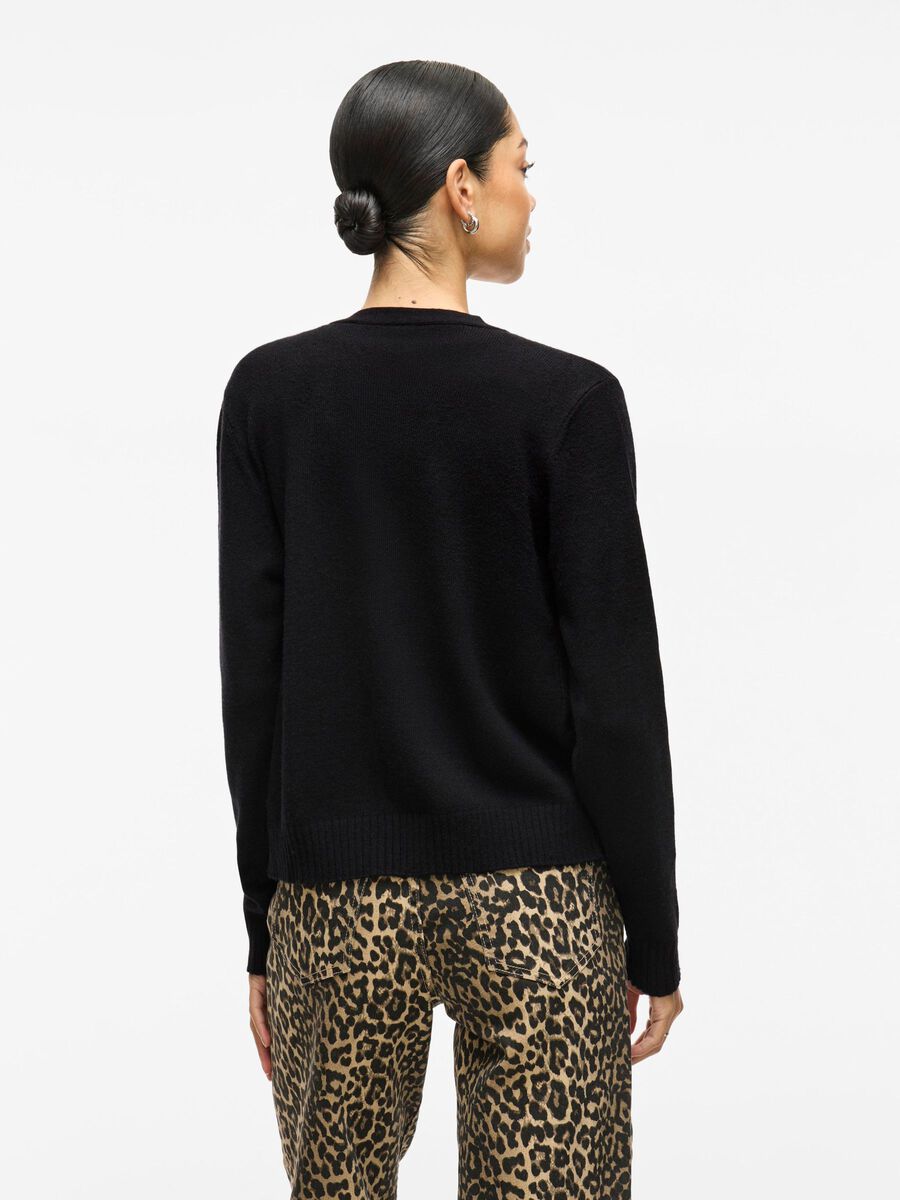 VILA VIRIL KORT ÅPEN CARDIGAN, Black, highres - 14060800_Black_004.jpg