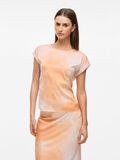 VILA VIELLETTE ROUND NECK TOP A MANICHE CORTE, Cadmium Orange, highres - 14109246_CadmiumOrange_1211662_003.jpg