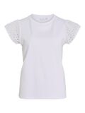 VILA RONDE HALS TOP MET KORTE MOUWEN, Bright White, highres - 14107292_BrightWhite_001.jpg