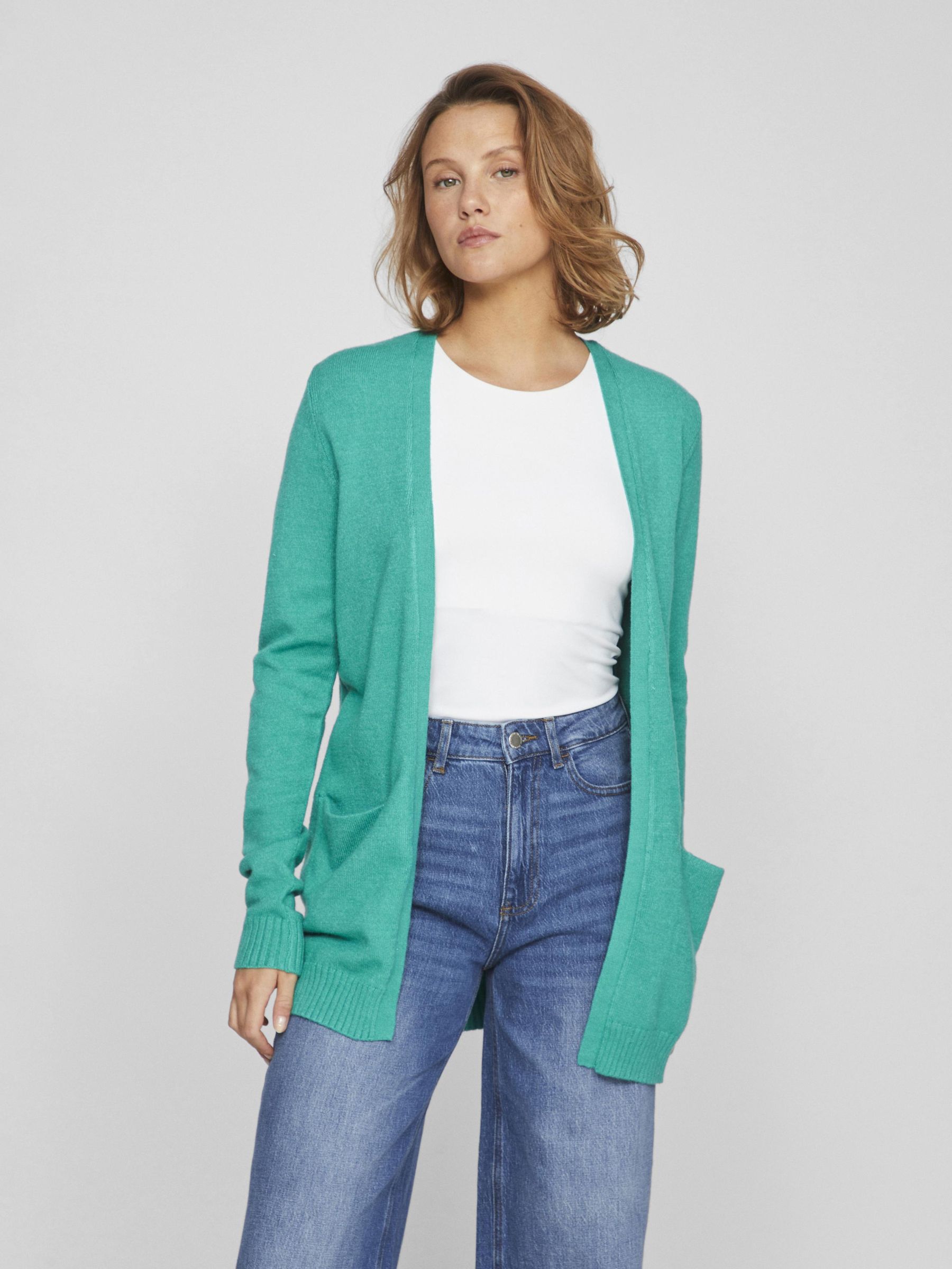BASIC KNITTED CARDIGAN Green VILA