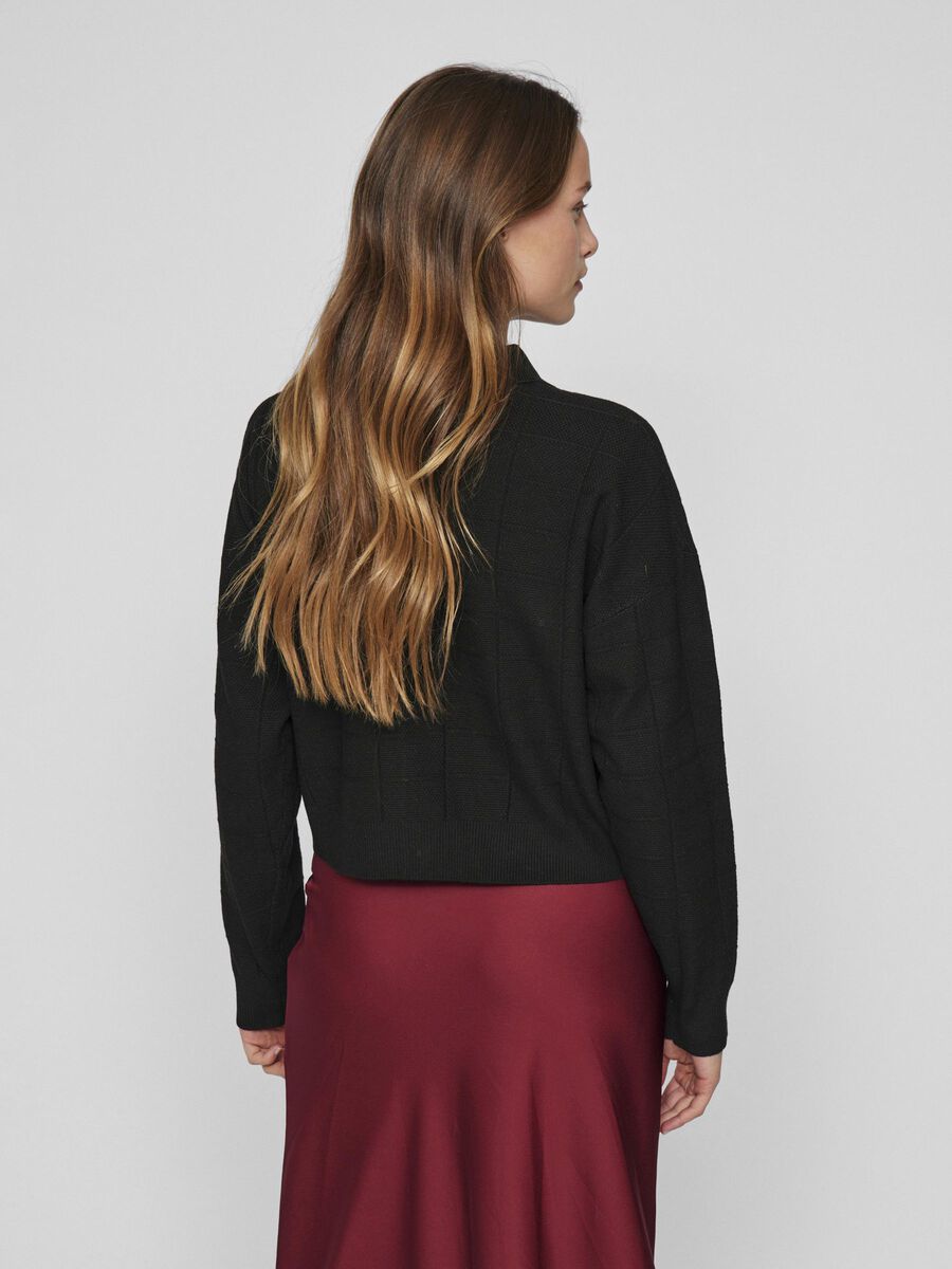 VILA COURTE CARDIGAN EN MAILLE, Black Beauty, highres - 14104607_BlackBeauty_004.jpg