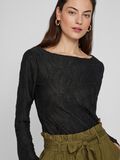 VILA SCOLLO A BARCHETTA TOP A MANICHE LUNGHE, Black, highres - 14109873_Black_007.jpg