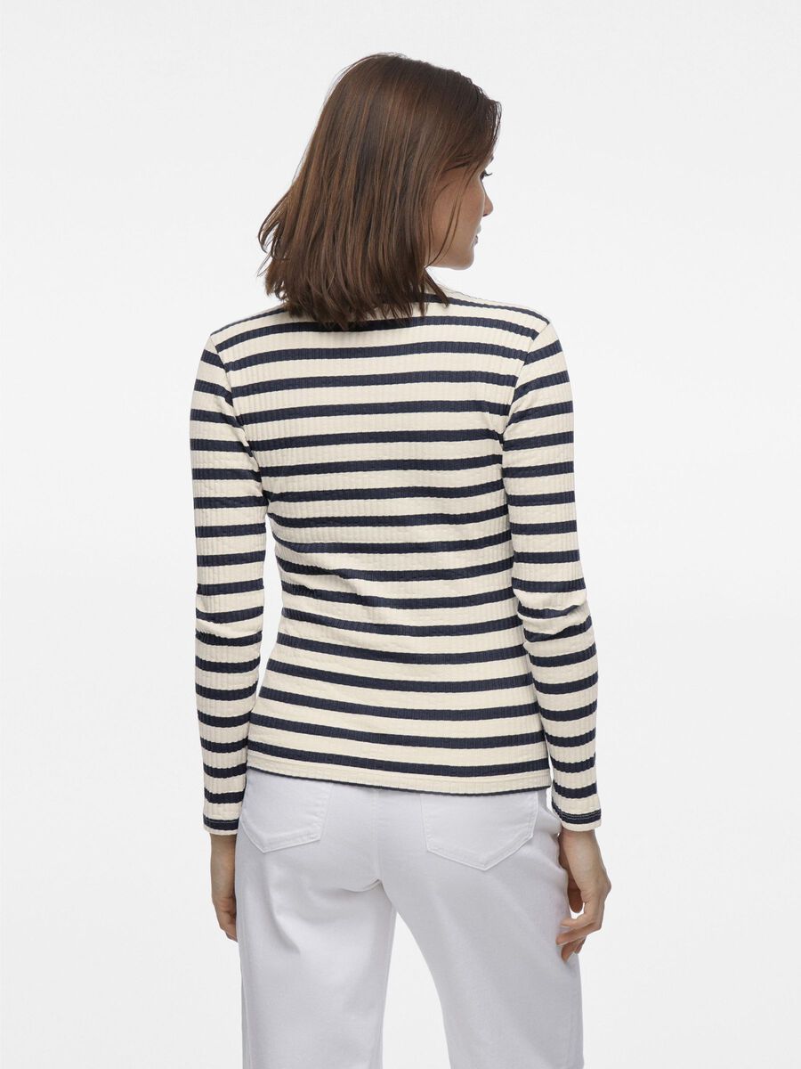 VILA RUND HALS LANGERMET TOPP, Navy Blazer, highres - 14103246_NavyBlazer_1156680_004.jpg