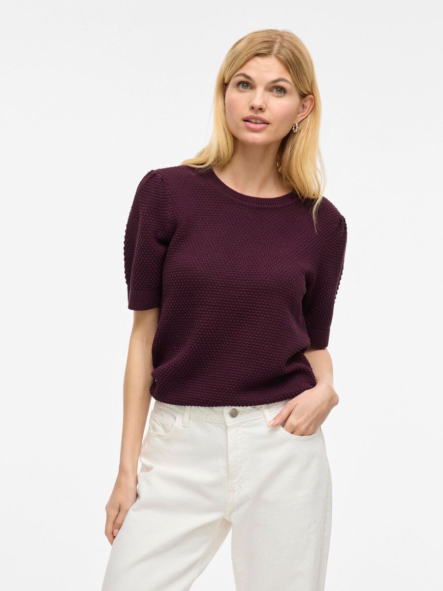 VILA SHORT-SLEEVED KNITTED TOP, Fig, highres - 14084421_Fig_003.jpg