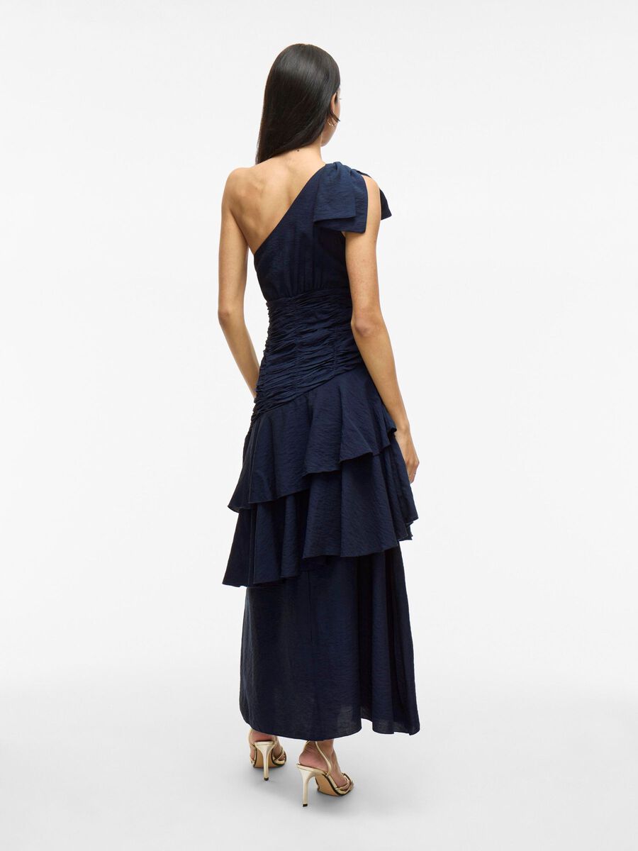 VILA MAXI VESTIDO DE UN HOMBRO, Navy Blazer, highres - 14109359_NavyBlazer_004.jpg