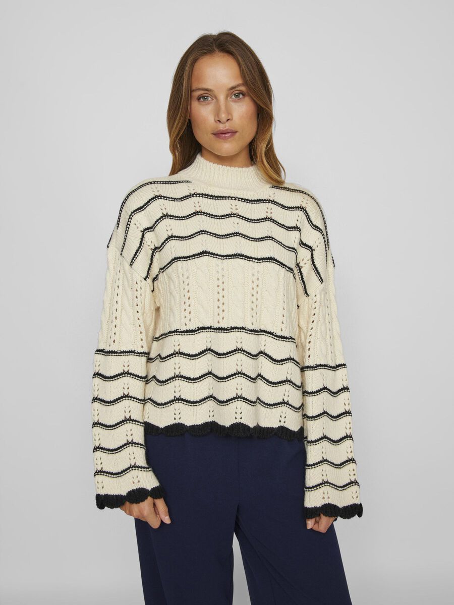 VILA COL MONTANT PULL EN MAILLE, Birch, highres - 14098580_Birch_1119071_003.jpg