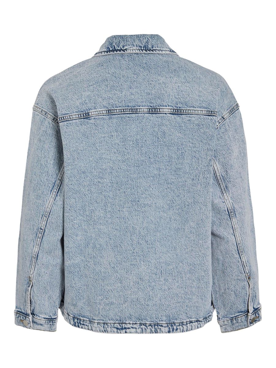 VILA VIJAF DENIM JACKET, Light Blue Denim, highres - 14108447_LightBlueDenim_1217413_002.jpg