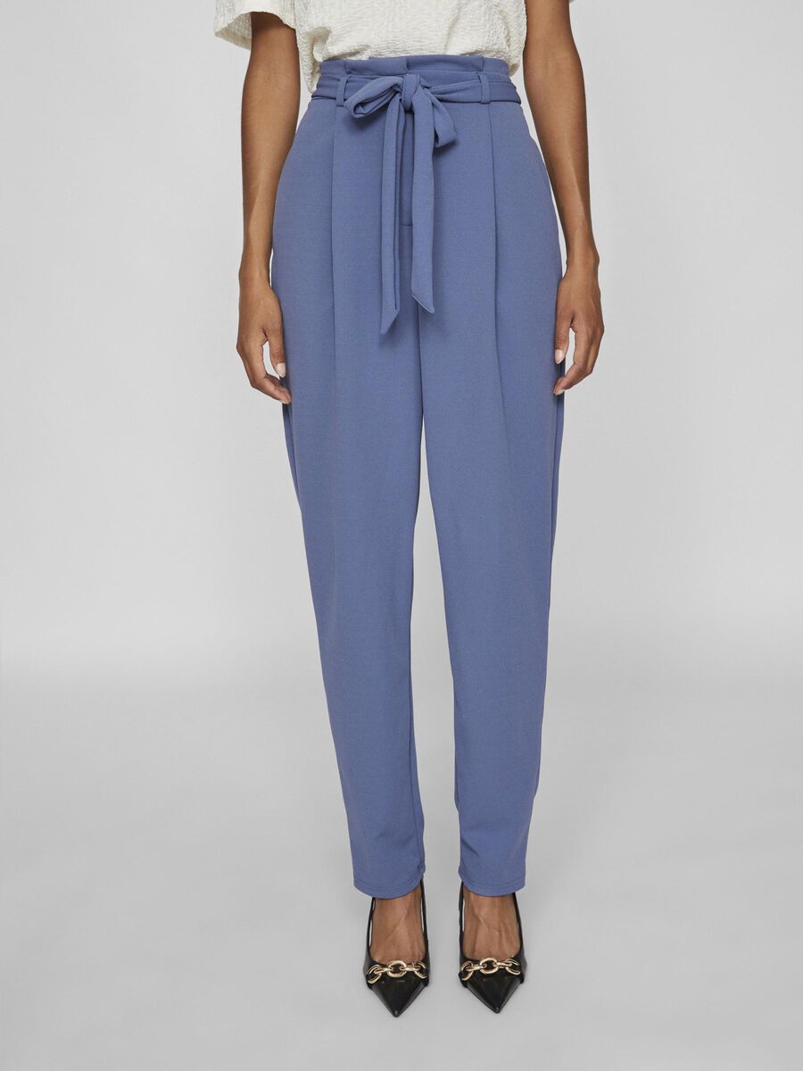VILA VICLAVA HIGH WAIST TROUSERS, Bijou Blue, highres - 14100197_BijouBlue_003.jpg