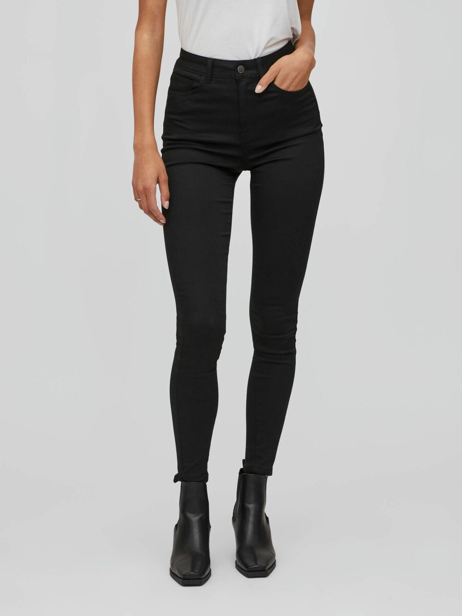 Vila À TAILLE HAUTE JEAN SKINNY, Black Denim, highres - 14084388_BlackDenim_003.jpg