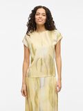 VILA VIELLETTE ROUND NECK SHORT SLEEVED TOP, Pale Banana, highres - 14109246_PaleBanana_1217605_003.jpg