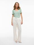 VILA SHORT SLEEVED V-NECK TOP, Silt Green, highres - 14093441_SiltGreen_005.jpg