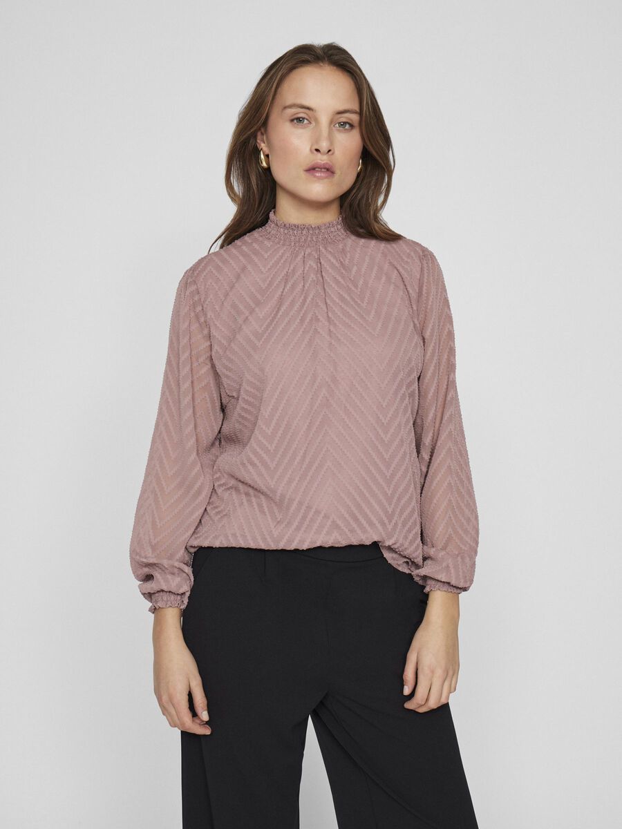 VILA HIGH NECK LONG SLEEVED BLOUSE, Twilight Mauve, highres - 14103234_TwilightMauve_003.jpg