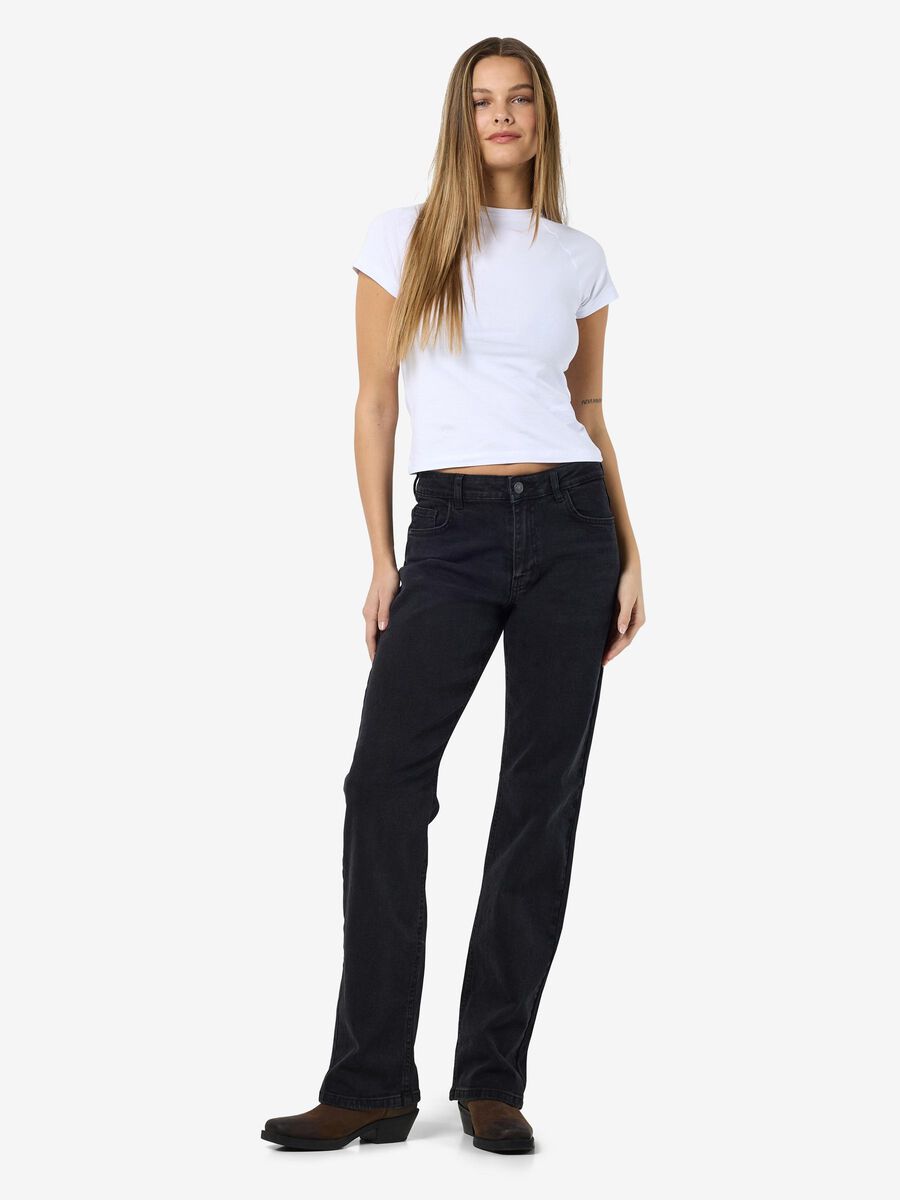 Noisy May NMMONICA STRAIGHT FIT JEANS, Black Denim, highres - 27032651_BlackDenim_004.jpg