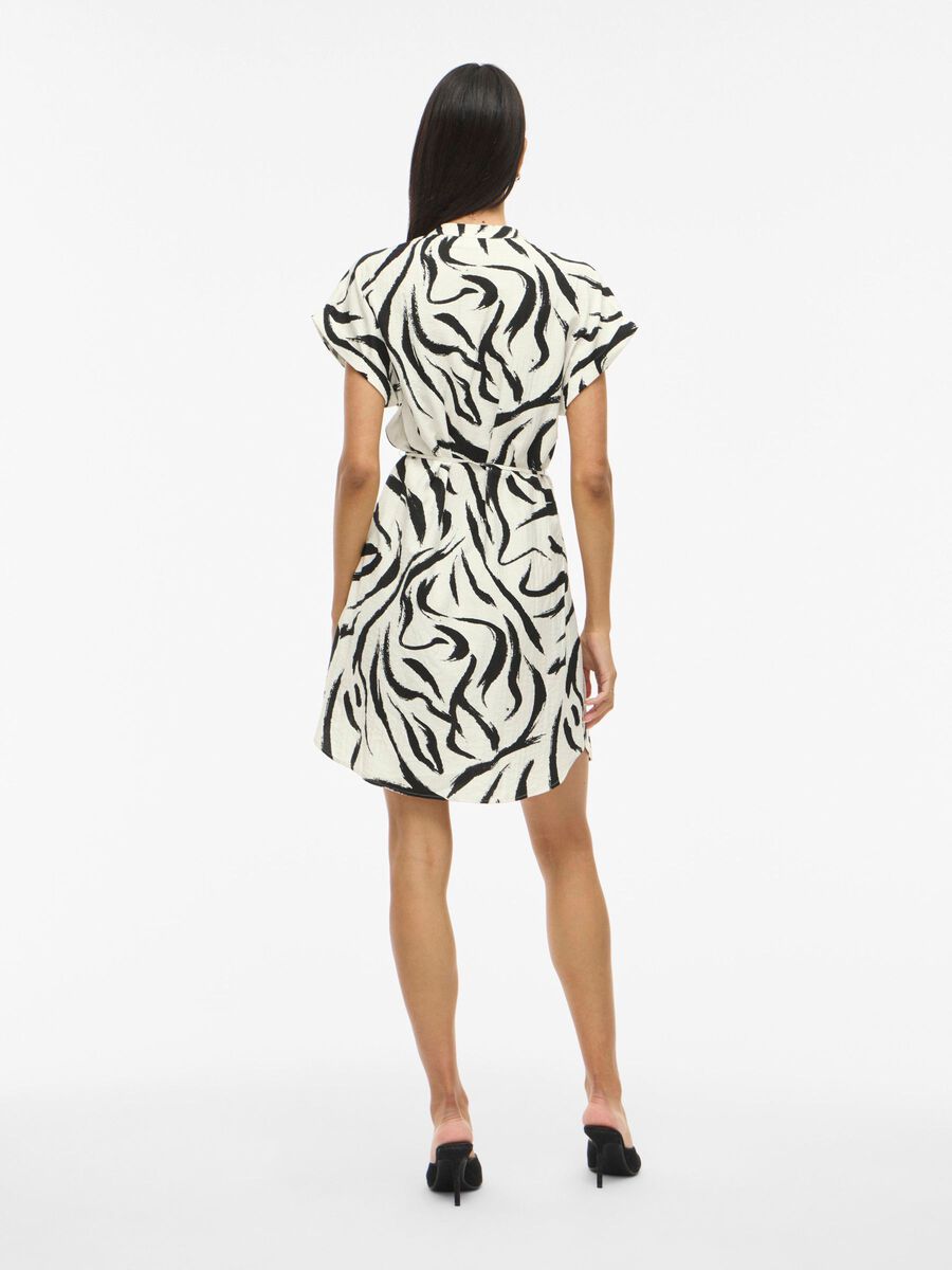 VILA SHORT SLEEVED SHORT DRESS, Birch, highres - 14101673_Birch_1150770_004.jpg
