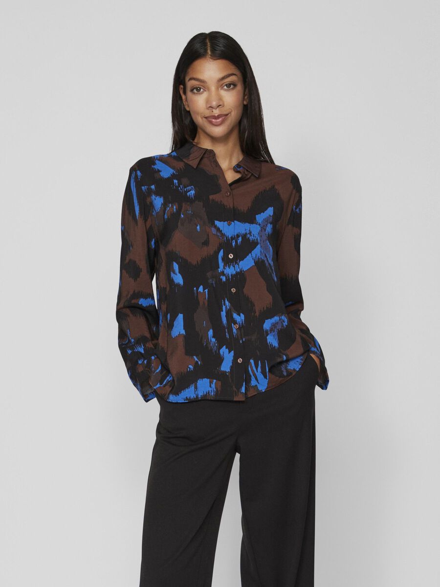 Vila LOOSE FIT SHIRT, Shaved Chocolate, highres - 14090111_ShavedChocolate_1060800_003.jpg