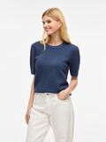 VILA SHORT-SLEEVED KNITTED TOP, Vintage Indigo, highres - 14084421_VintageIndigo_003.jpg