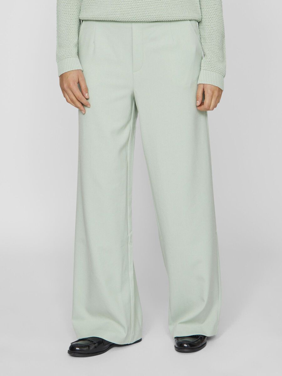 VILA VIVARONE HIGH WAIST WIDE LEG BROEK, Silt Green, highres - 14087407_SiltGreen_003.jpg