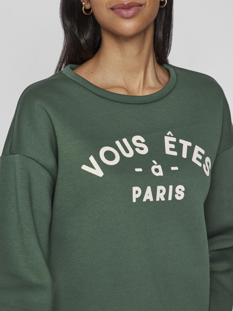 Carousel image - ROUND NECK SWEATSHIRT, Posy Green | 3