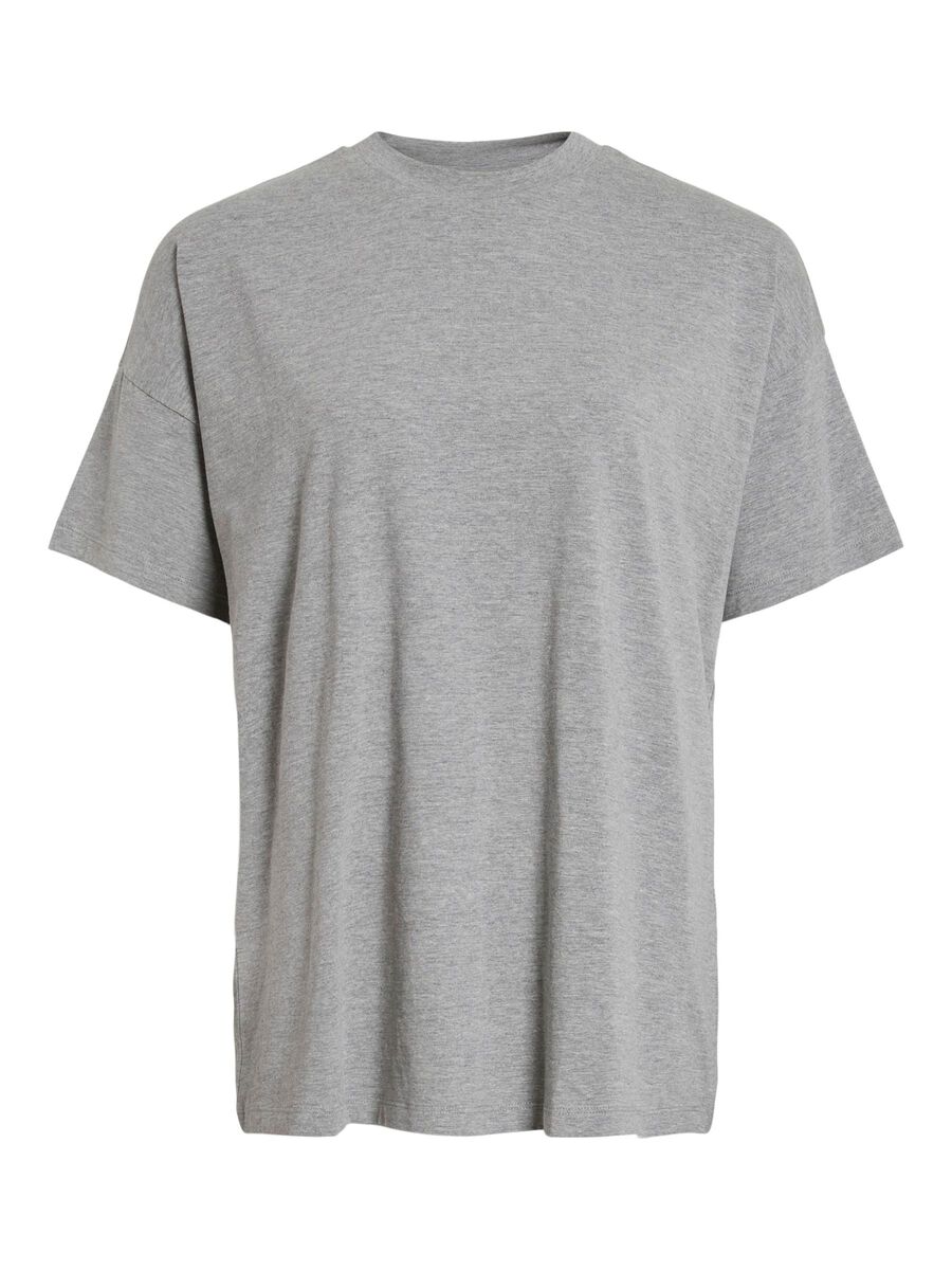 VILA OVERSIZE T-SHIRT, Light Grey Melange, highres - 14107944_LightGreyMelange_001.jpg
